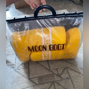 Yellow moon boots